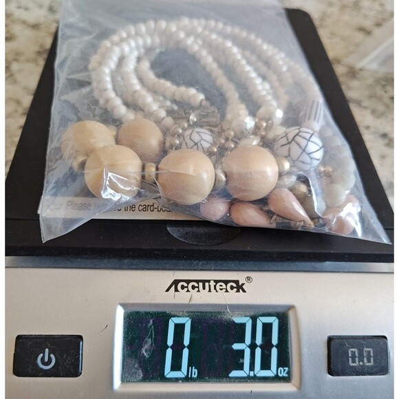 Plunder Designs Statement Bib Necklace Multi-Strand Beaded Layered Boho 18" - Picture 10 of 10